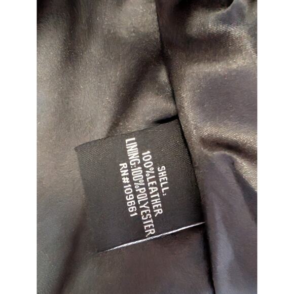 23RD ST Women's Embossed 100% Leather Shell Jacket Sz SM - Picture 6 of 6